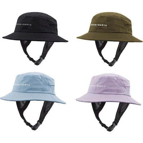 Ocean and Earth Bingin Youth Soft Peak Bucket Surf Hat with Chin Strap