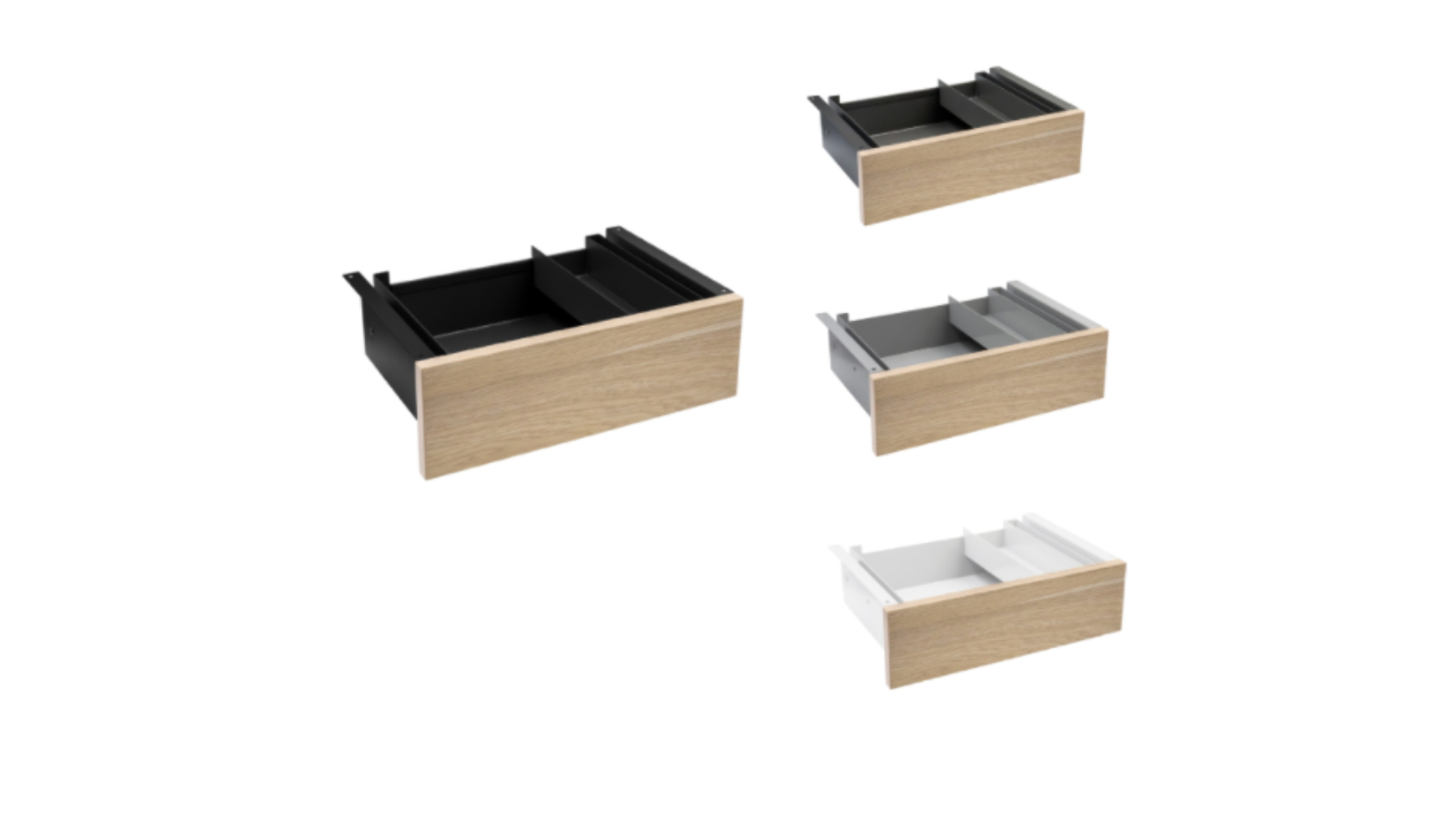 Desky Classic Oak Melamine Minimal Under Desk Drawer
