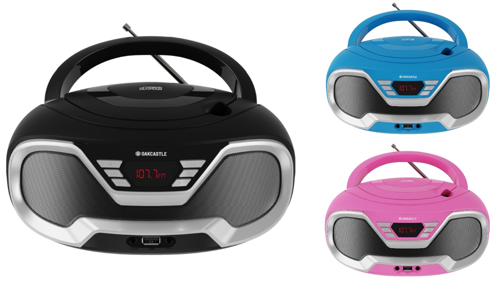 Oakcastle CD200 Portable Bluetooth CD Player Harvey Norman