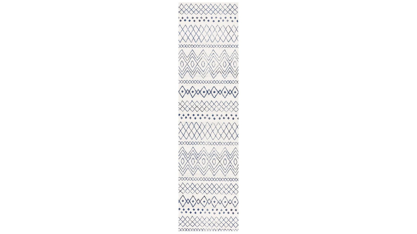 The Weave Studio Belle 453 White Blue Runner Rug