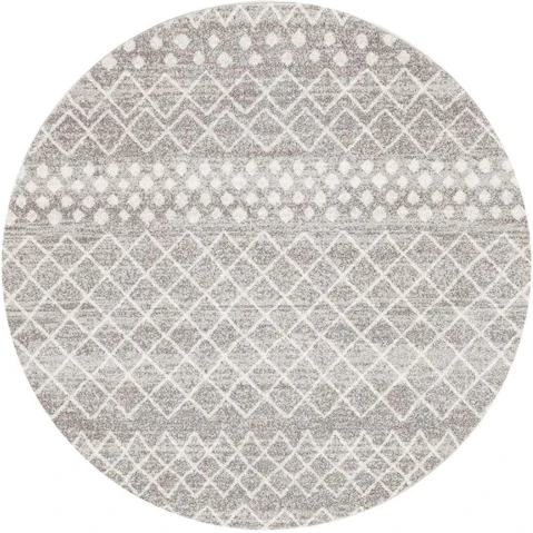 The Weave Studio Belle 454 Silver Round Rug - 240 x 240cm
