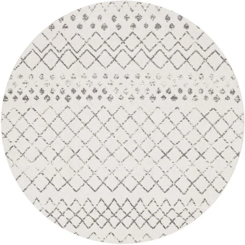 The Weave Studio Belle 454 White Round Rug - 240 x 240cm