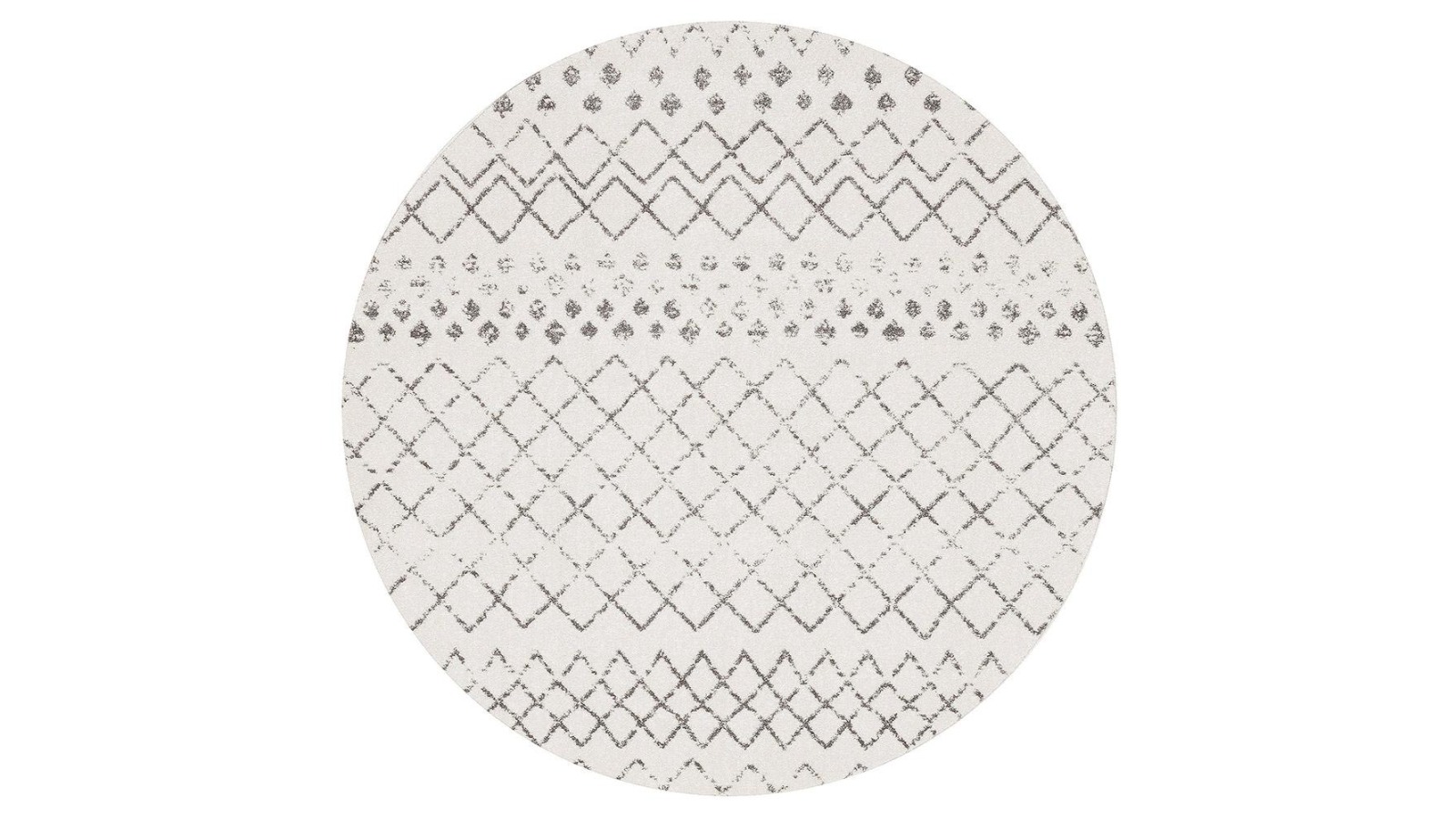 The Weave Studio Belle 454 White Round Rug