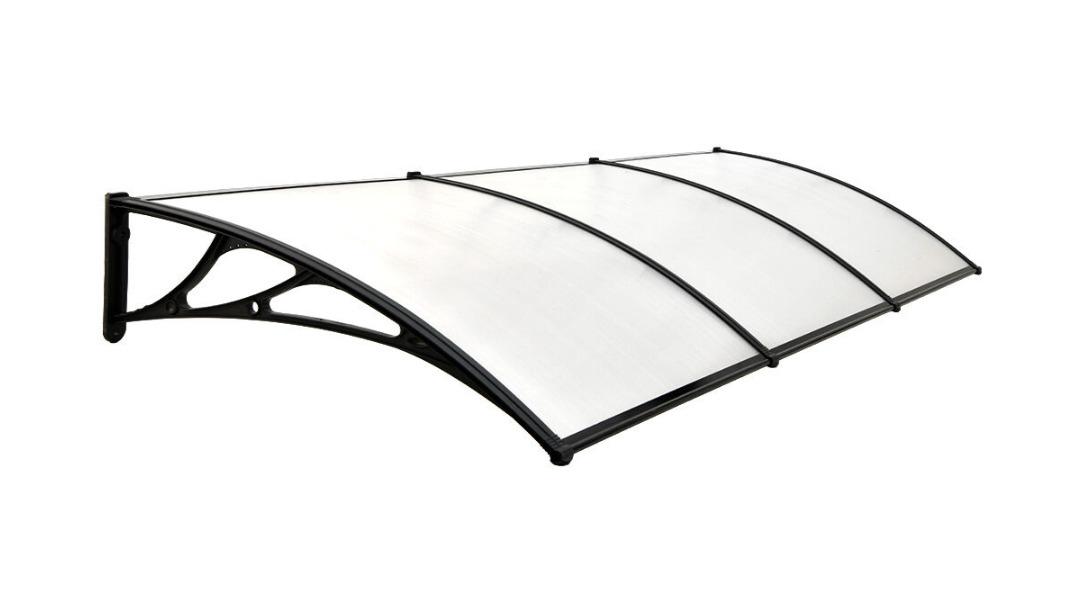 Shade Shield Black/Clear Awning - 3 x 1metre
