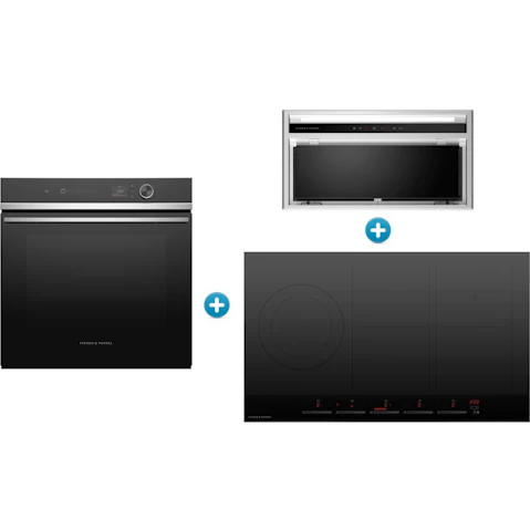 Fisher & Paykel 600mm Series 7 Pyrolytic Oven with Induction Cooktop & Integrated Rangehood