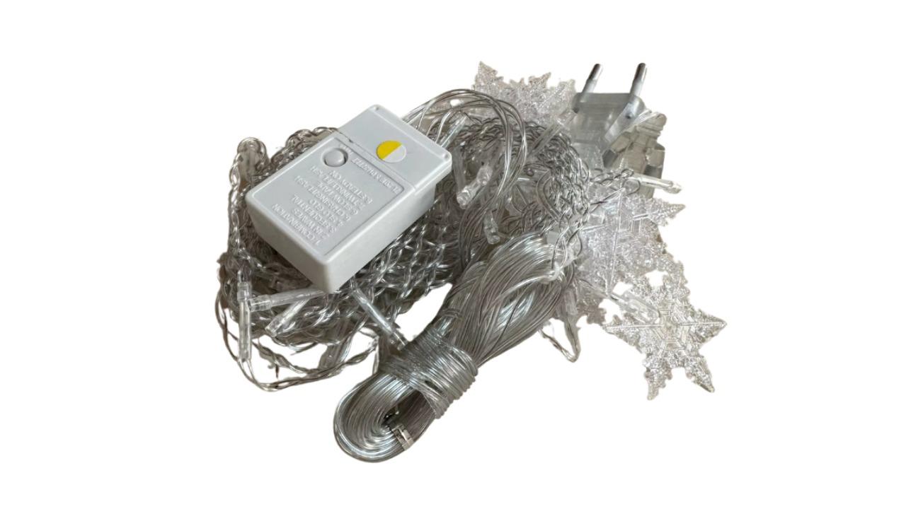 NNEOBA LED Sparkling Snowflake Curtain Light