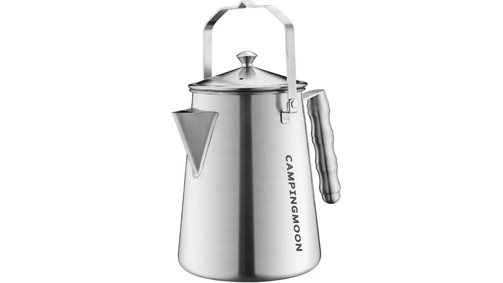 NNEOBA Silver 1.86 Litre Camping Tea Kettle with Titanium Plating
