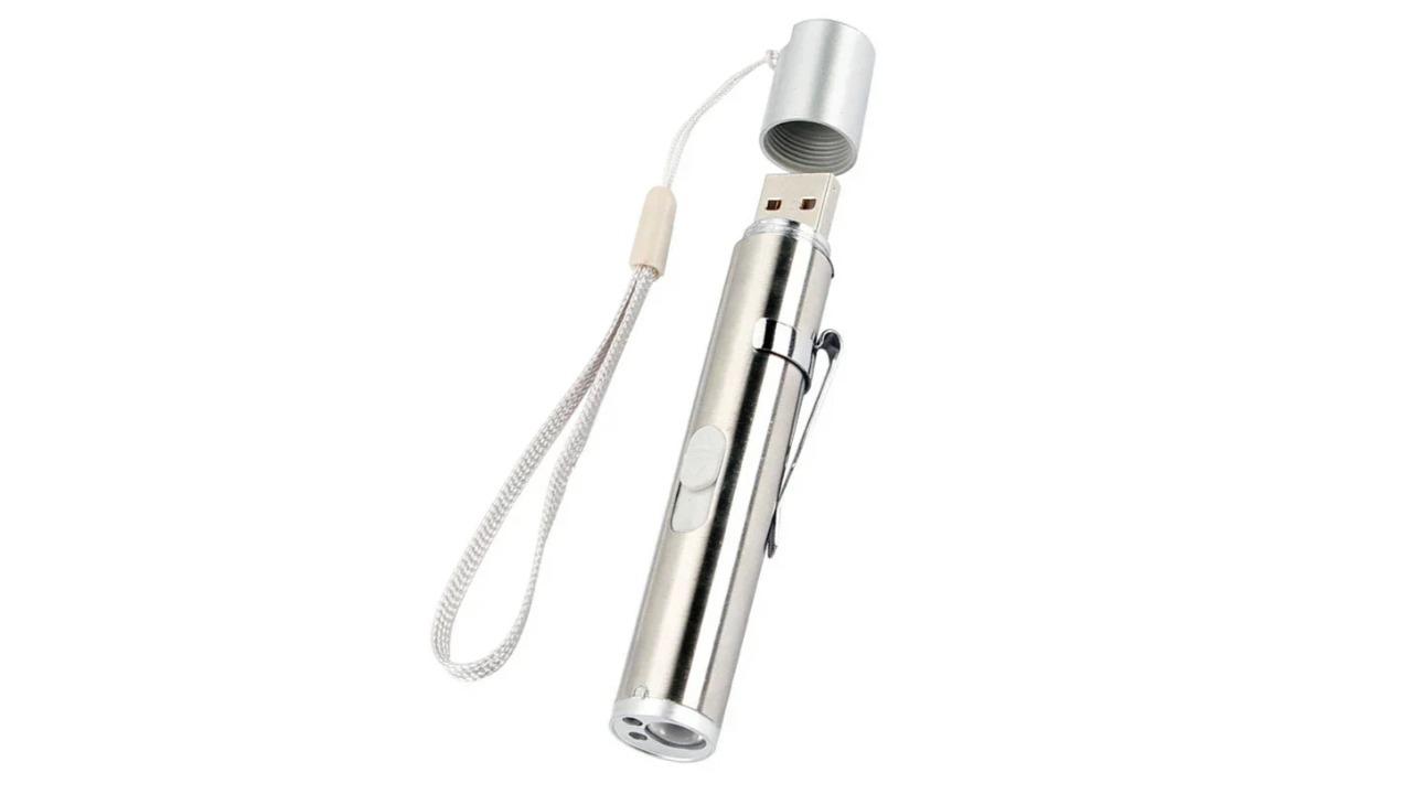 NNEOBA 3-in-1 Mini Flashlight Pointer USB Rechargeable