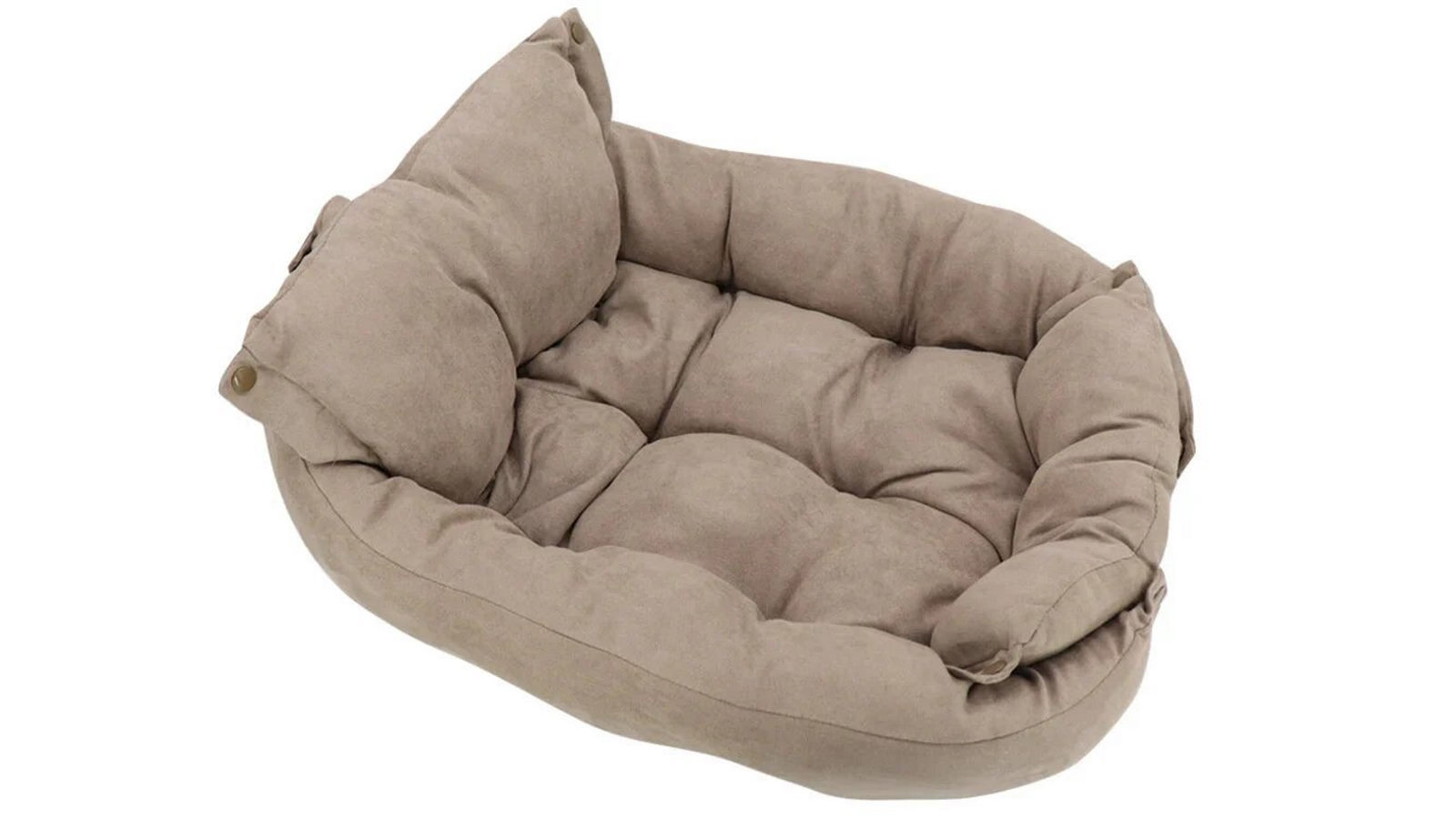 NNEOBA 3-in-1 Multifunction Dog And Cat Bed Soft Cotton Convertible Pet Mat - Brown