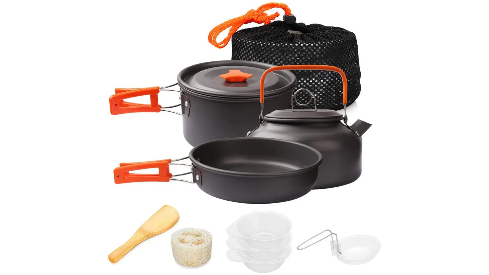 NNEOBA 11 Piece Camping Cookware Cooking Set