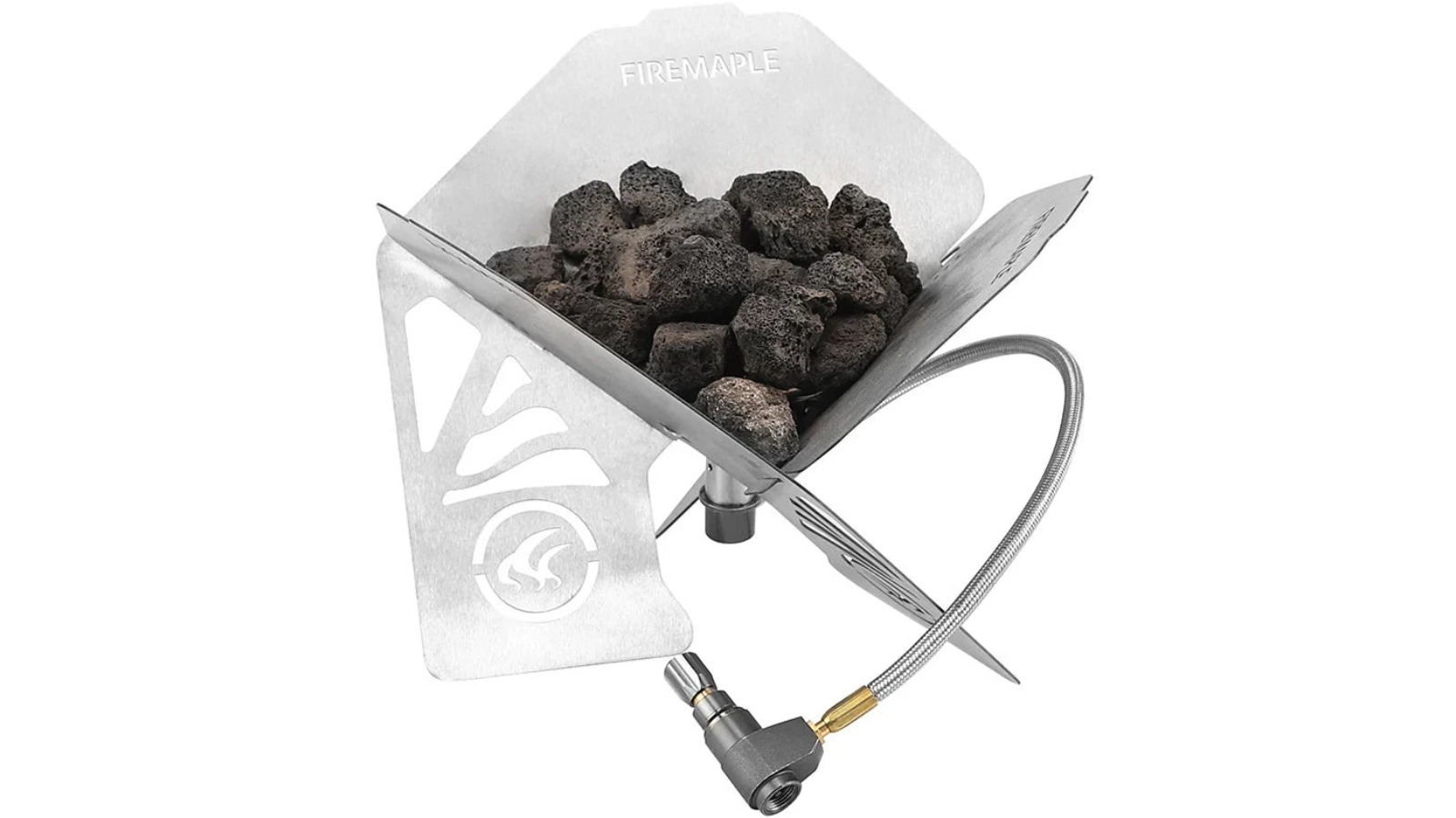 NNEOBA Silver Windproof Stainless Steel Heater Antarcti Mini Gas Fire Pit