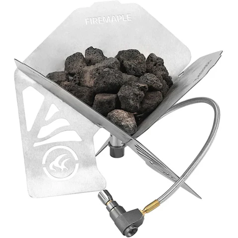 NNEOBA Silver Windproof Stainless Steel Heater Antarcti Mini Gas Fire Pit