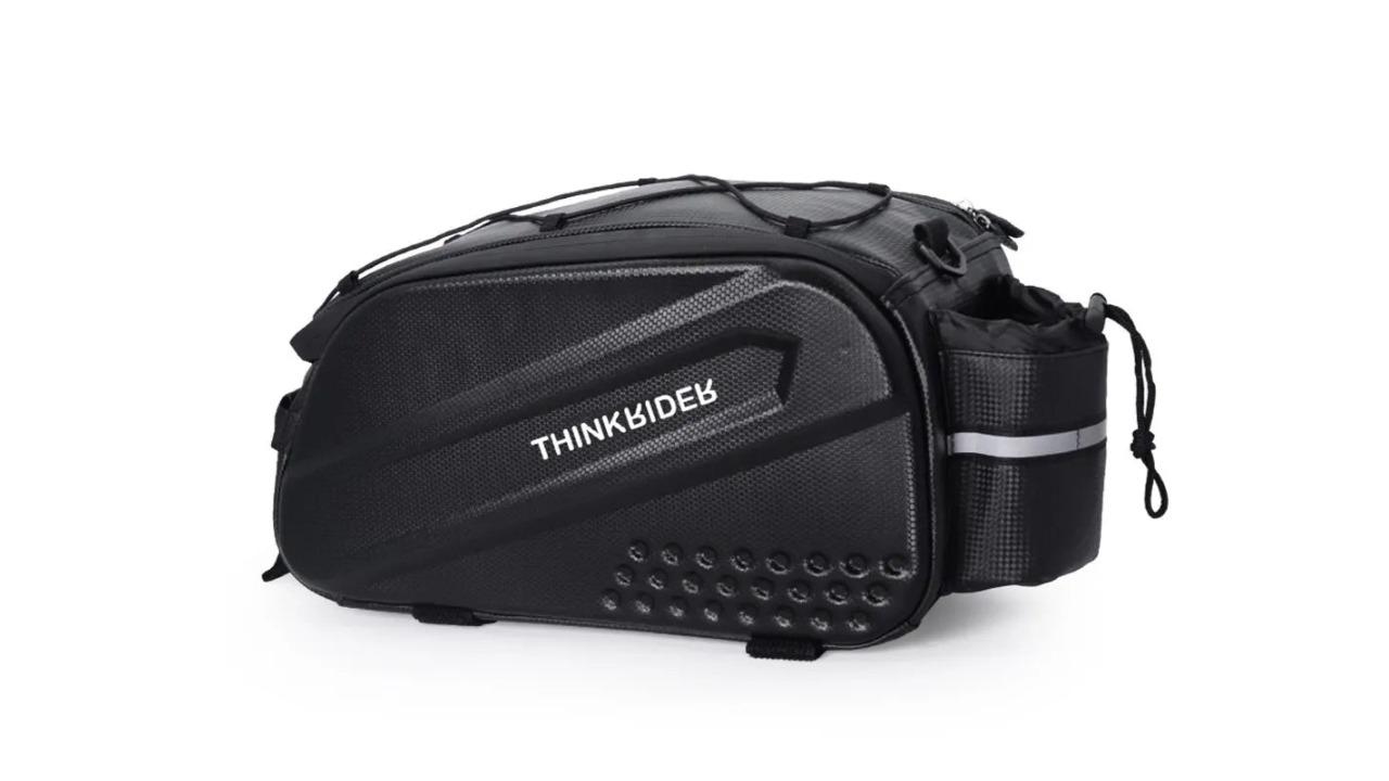 NNEOBA 14 Litre Hard Shell Hunch Waterproof PU Bike Tail Bag - Black