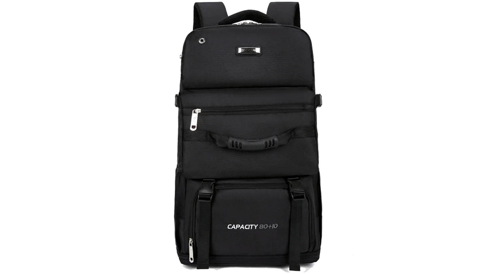 NNEOBA 90L Large Capacity Hiking Travel Backpack - Black