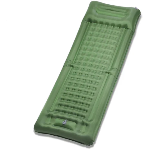 NNEOBA Inflatable Sleeping Pad with Built-In Pump - Army Green