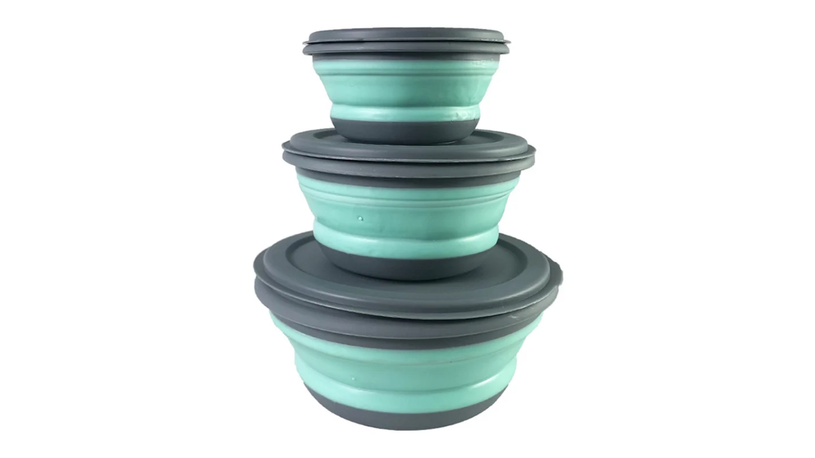 NNEOBA 3 Piece Silicone Folding Bowl Set