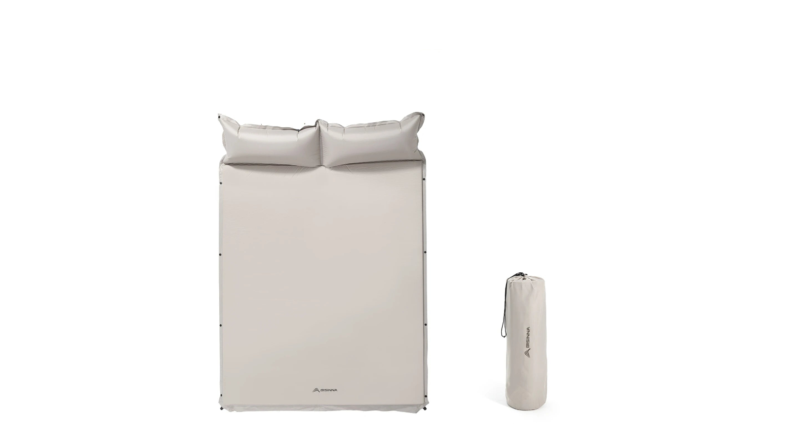 NNEOBA Self-Inflating Camping Mattress with Built-in Pillow - Grey