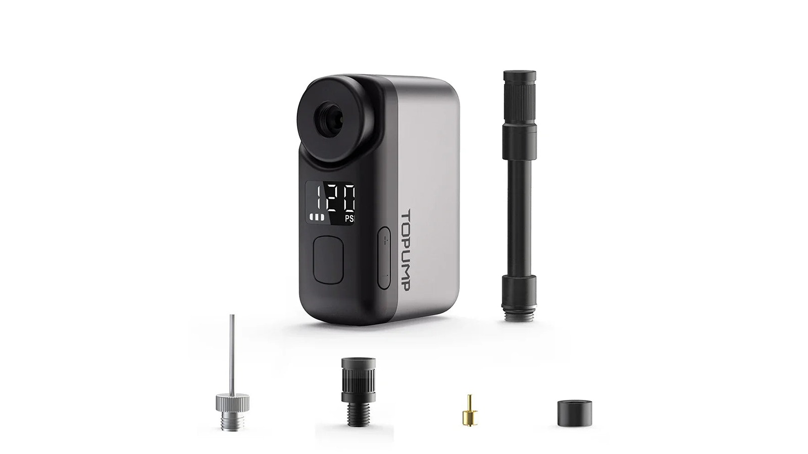 NNEOBA Grey Mini Cordless Electric Bike Pump with Screen