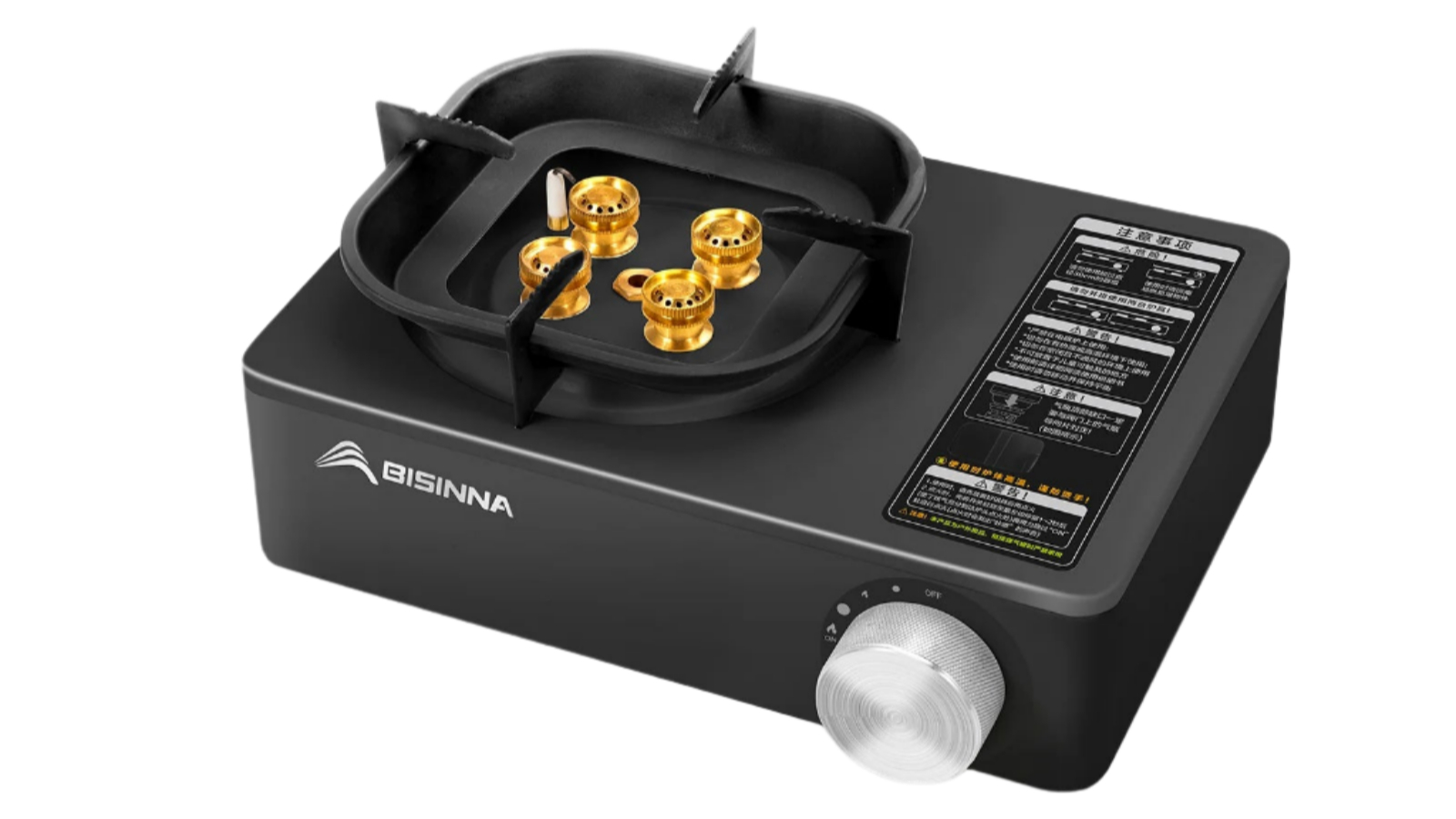 NNEOBA Black 5800W Camping Gas Stove with Overvoltage Protection