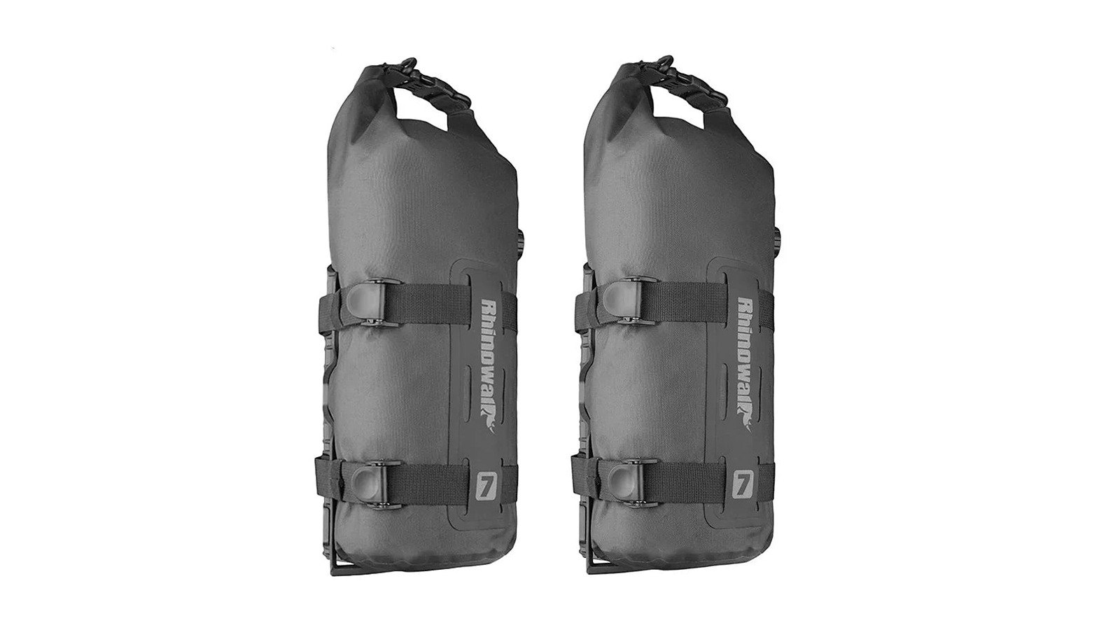 NNEOBA 4 Litre Black Waterproof Bike Front Fork Bag Set with Mounting Base