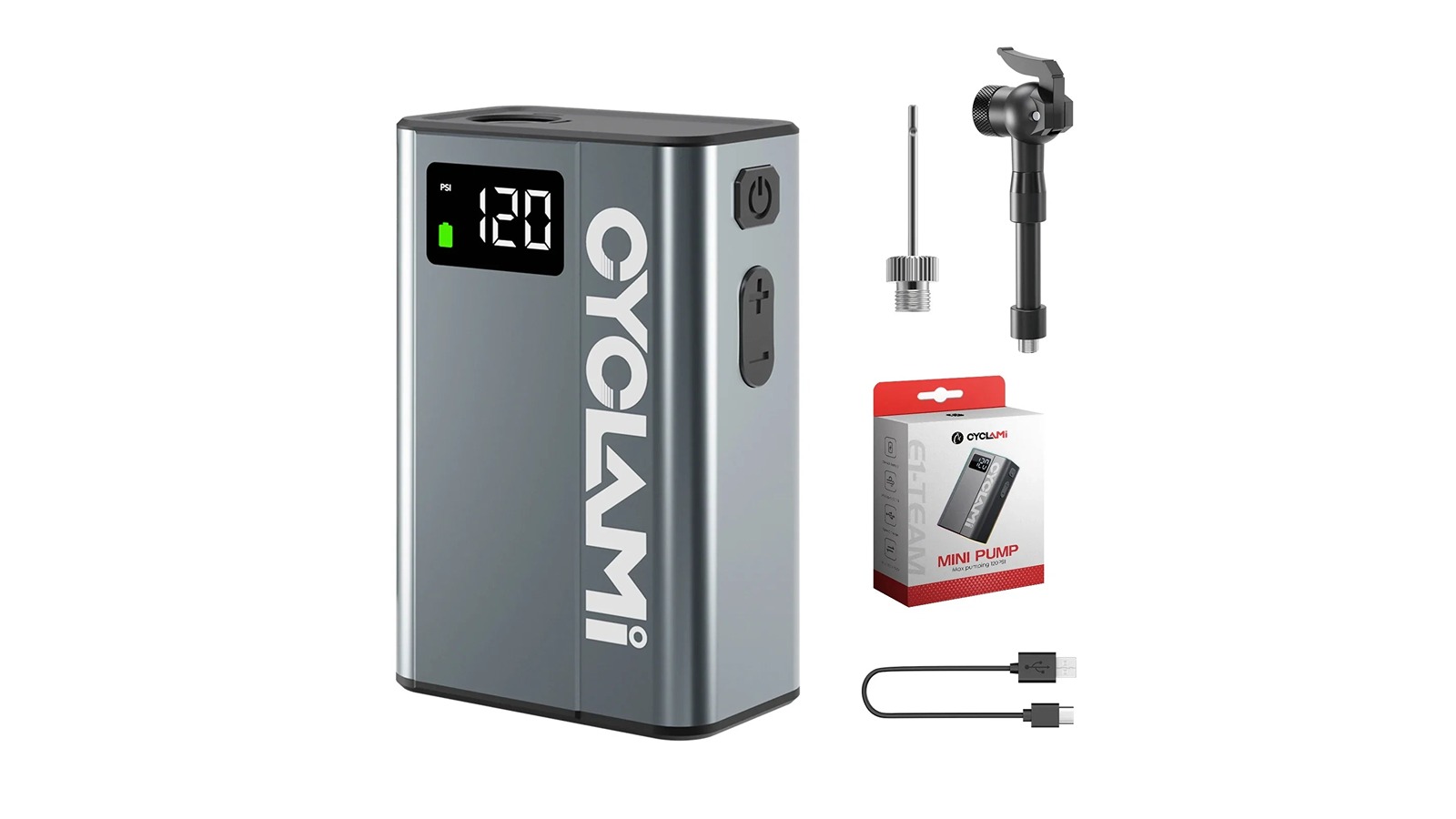 NNEOBA Grey Portable Ultralight Electric Tire Pump