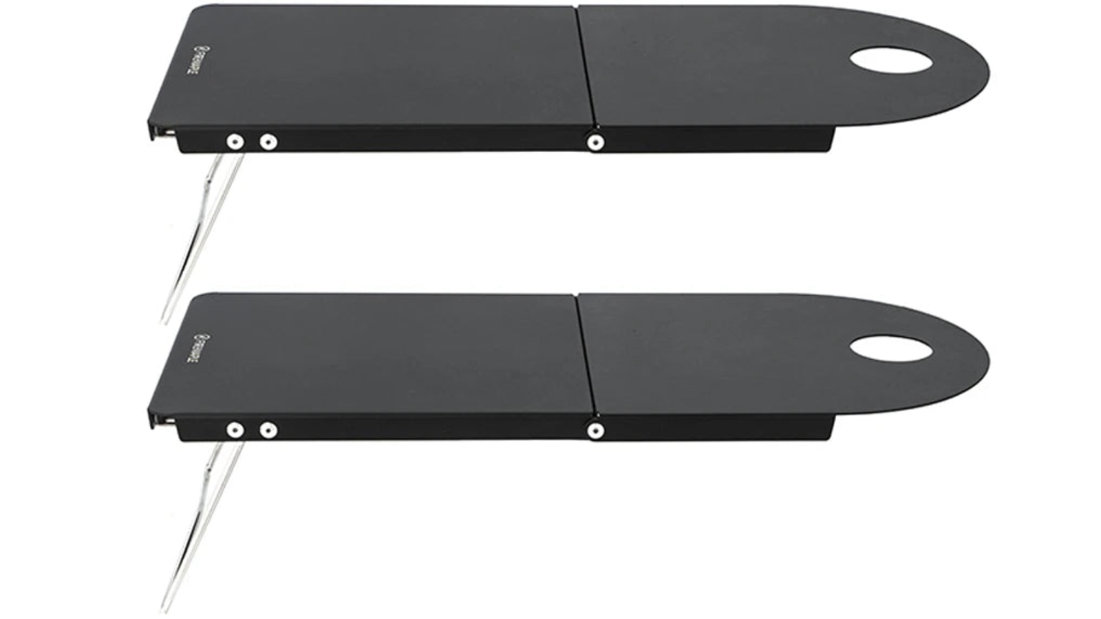NNEOBA 2 Piece Black Aluminum Portable Desk Petrel Ultralight Camping Table