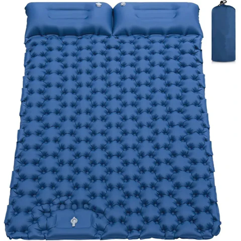 NNEOBA Double Inflatable Camping Waterproof Air Mat - Blue
