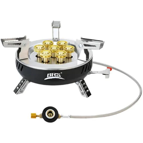 NNEOBA 7-Core Camping Multi-Fuel Burner Gas Stove - Black