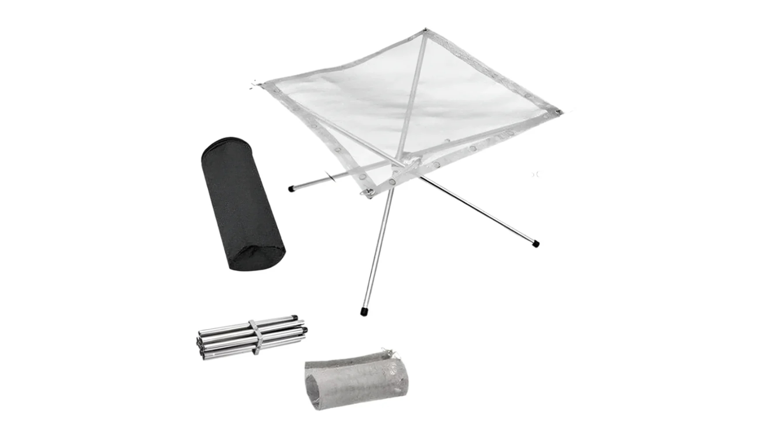 NNEOBA Foldable Stainless Steel Mesh Fire Pit Rack