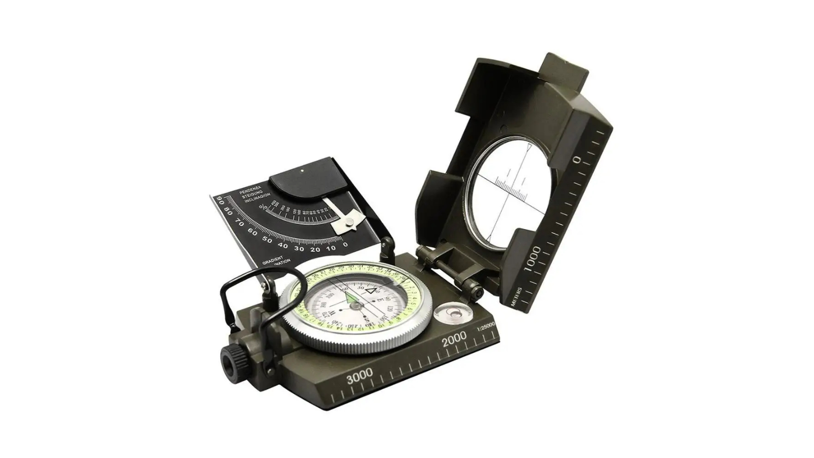 NNEOBA Outdoor Survival Gear Military Compass - Army Green