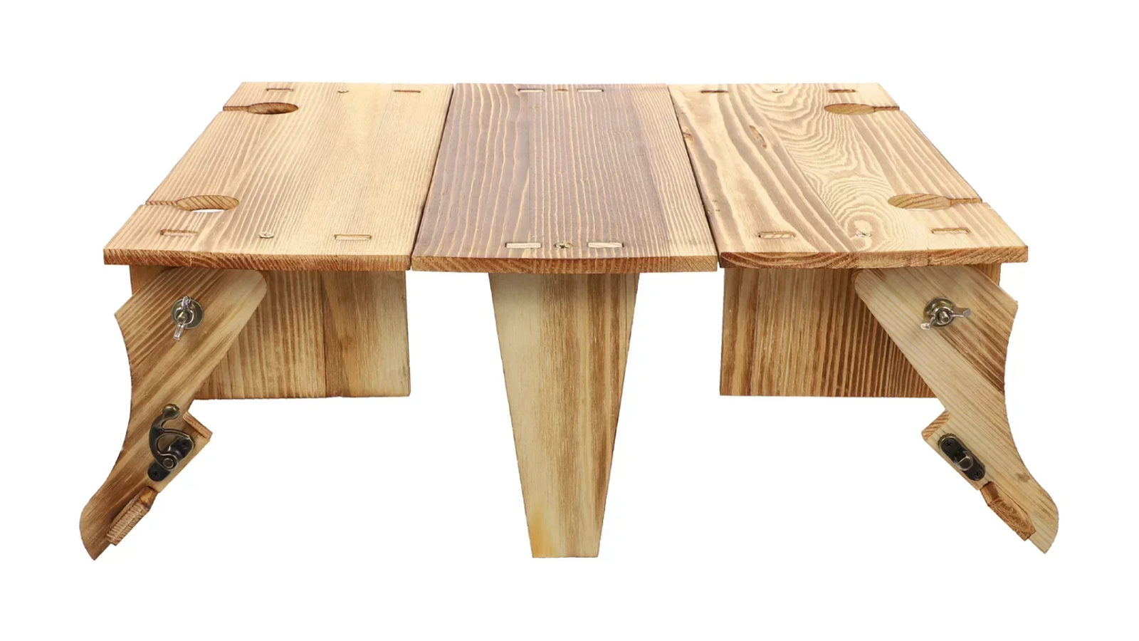 NNEOBA Folding Table Basket Wooden