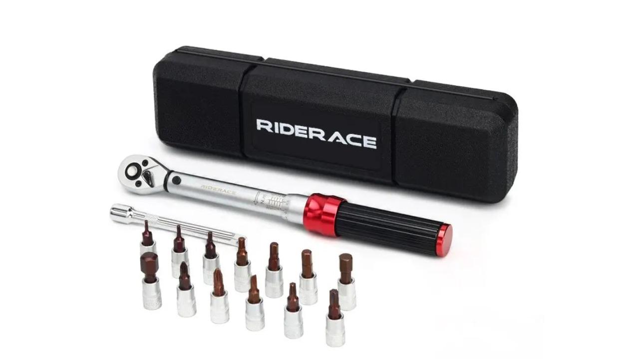 NNEOBA 15 Piece Bicycle Torque Wrench Set - Red