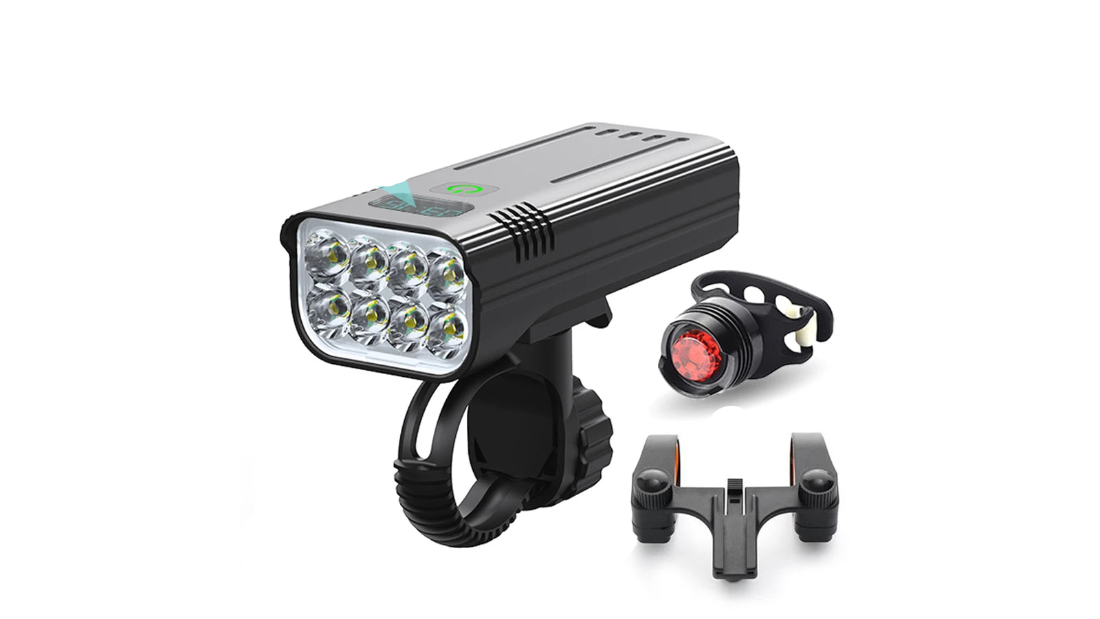 NNEOBA 4800 Lumen USB Bike Light Set - Black