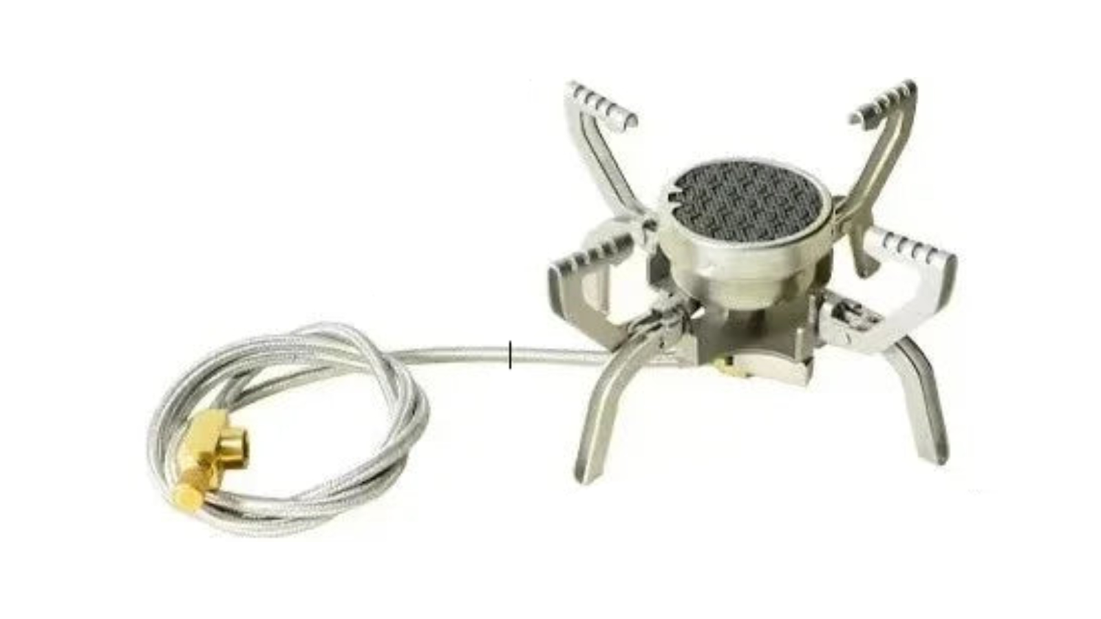 NNEOBA Silver Infrared Mini Camping Stove with Folding Split Burner