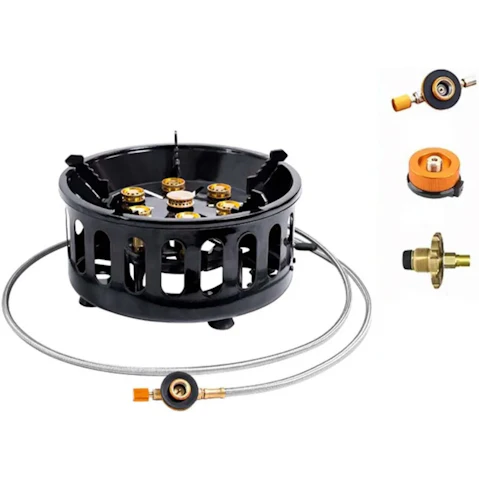 NNEOBA Black 19800W 7-Core High-Power Windproof Camping Stove