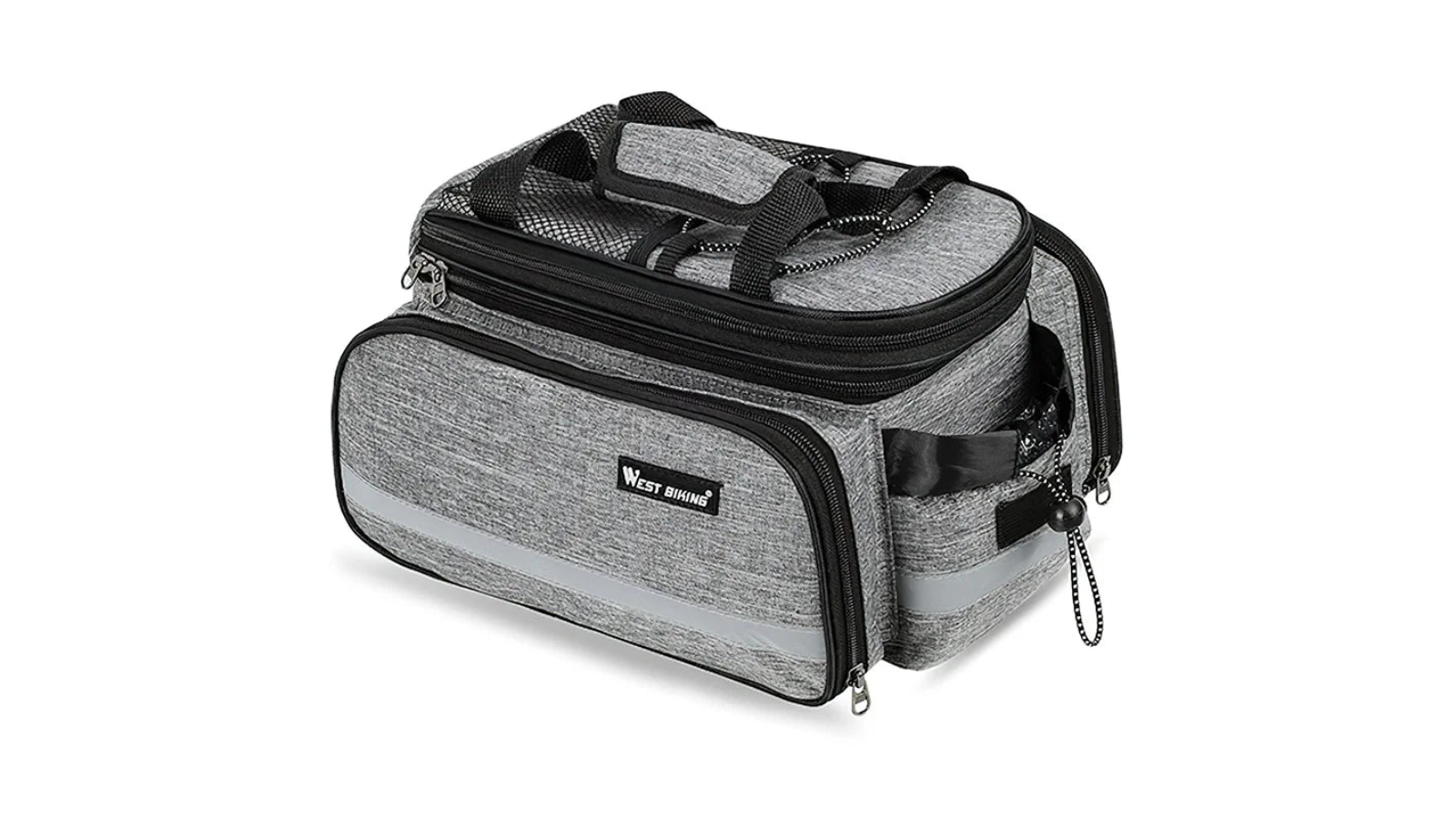 NNEOBA Expandable Trunk Rear Rack Bike Bag - Grey
