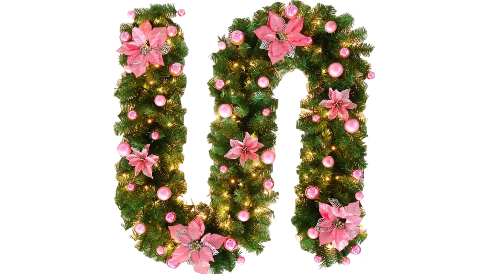 NNEOBA Radiant 2.7metre LED Light Christmas Rattan Wreath