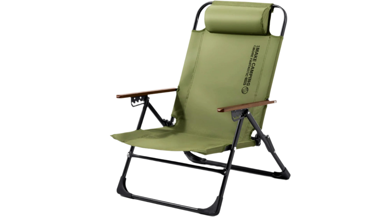 NNEOBA Green Camping Folding Chair with Detachable Pillow