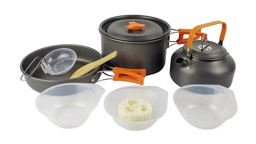 NNEOBA Portable Aluminum Camping Cookware Set for Outdoor Adventures
