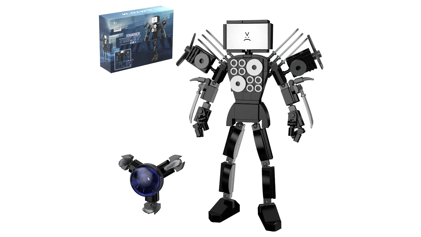 NNEOBA 2-in-1 199 Piece Titan Robot Building Blocks