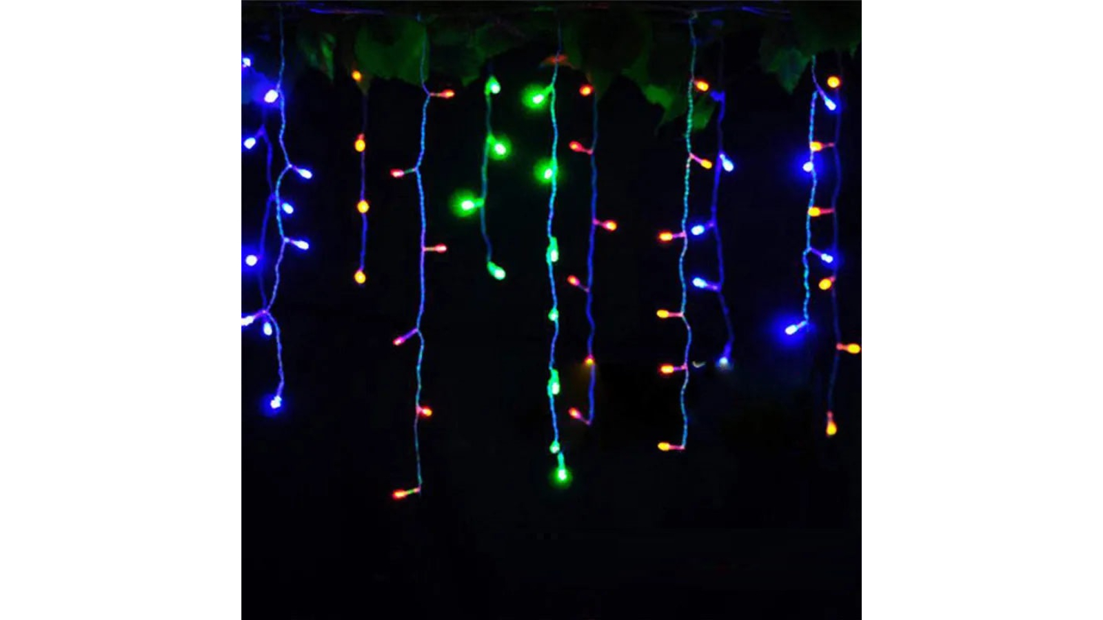 NNEOBA 4.8metre LED Curtain Icicle String Light with 8 Flashing Mode
