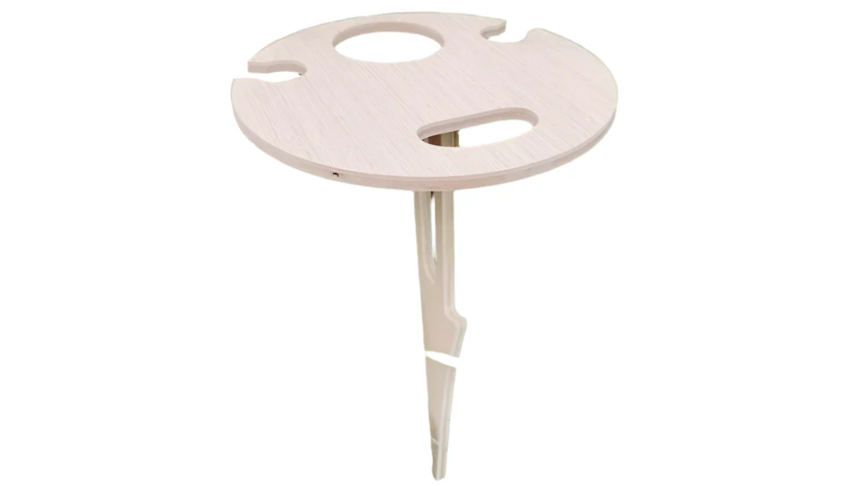 NNEOBA Wine Rack Folding Wooden Outdoor Table