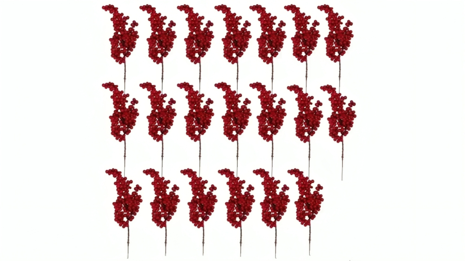 NNEOBA 20 Piece 20cm Artificial Red Berry Branches