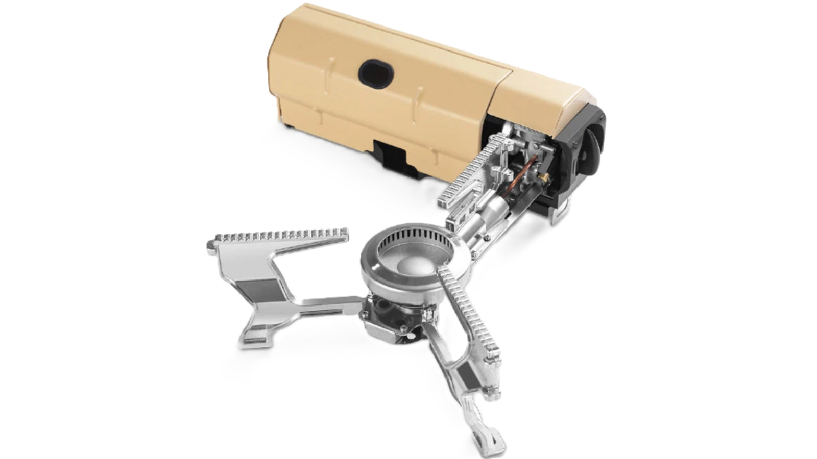 NNEOBA Khaki 2600W Camping Cassette Gas Stove with Electronic Ignition