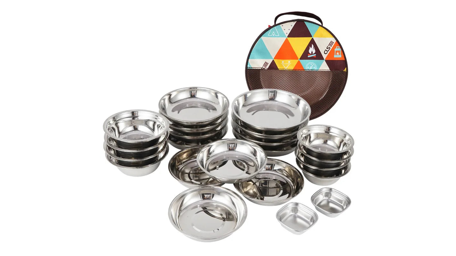 NNEOBA Set of 22 Camp Cooking Portable Dining Plate