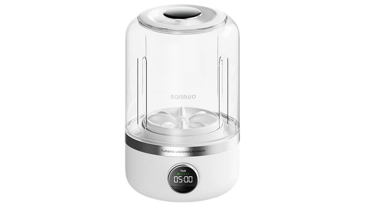 NNEOBA 1L Portable Wireless Mini Washing Machine - White