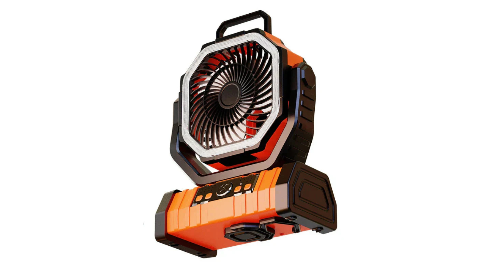 NNEOBA Battery Operated Camping Fan - Black/Orange