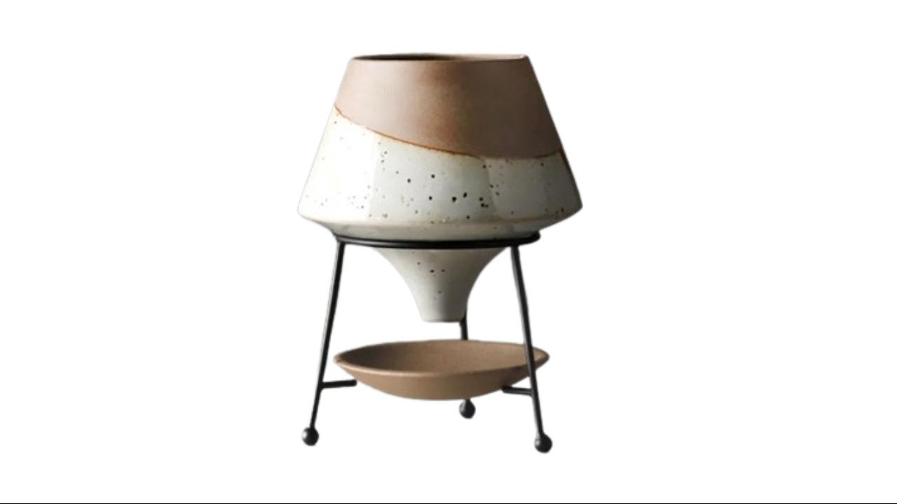 NNEOBA Two-Tone Ceramic Flower Pot