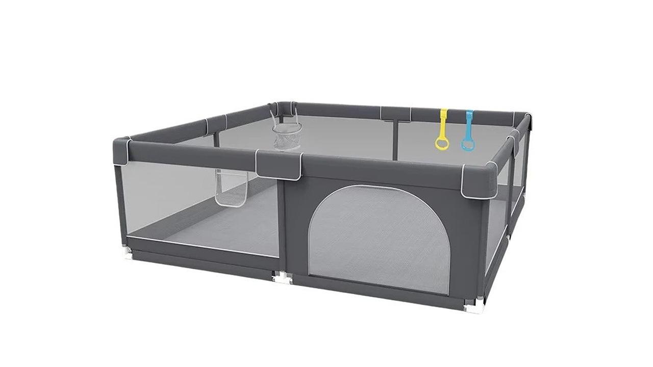 NNEOBA Grey Adjustable Baby Home Playpen