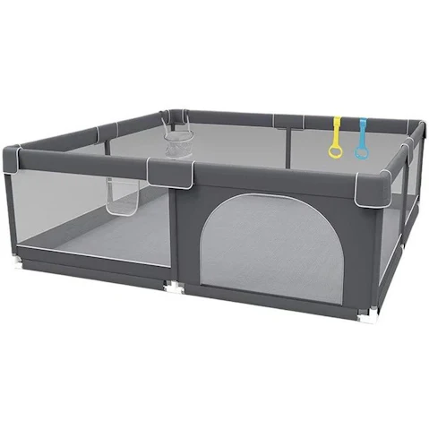 NNEOBA Grey Adjustable Baby Home Playpen
